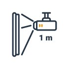Krátka projekcia z 1 m