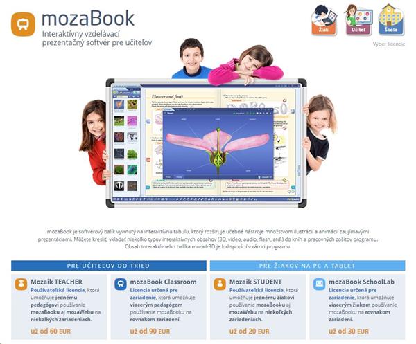 mozaBook SCHOOL-LAB – licencia pre počítačovú učebňu (1 rok / 1 zariadenie)