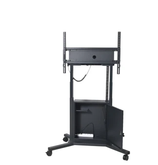 Mobilný stojan s motorizovaným zdvihom Avtek DS1000 - Uzamykateľná odkladacia skrinka: Nie, Krídlové rozšírenie: Krídla 75"