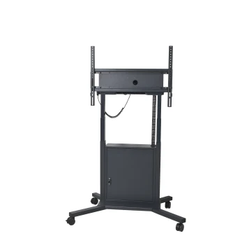 Mobilný stojan s motorizovaným zdvihom Avtek DS1000 - Uzamykateľná odkladacia skrinka: Áno, Krídlové rozšírenie: Bez krídel