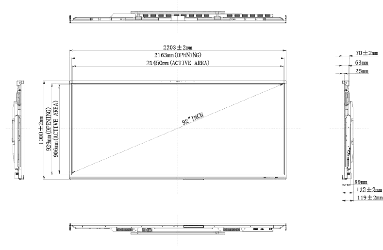 Interaktívny dotykový monitor Avtek TouchScreen 8  Connect 92