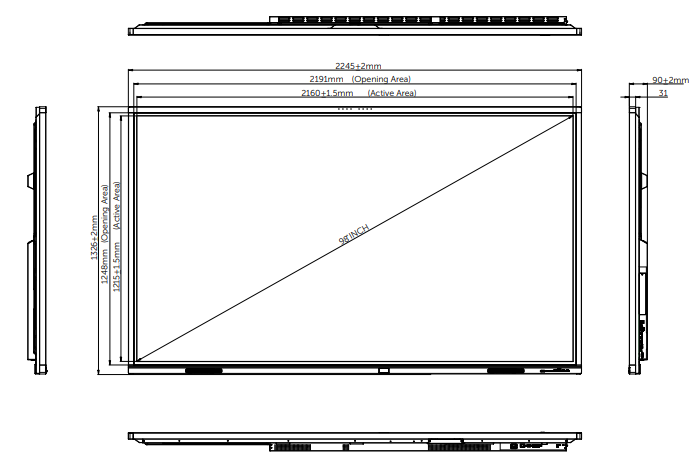 Interaktívny dotykový monitor Avtek TouchScreen  8 Lite G 98