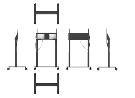 Mobilný stojan s motorizovaným zdvihom Avtek TouchScreen Electric Stand V4