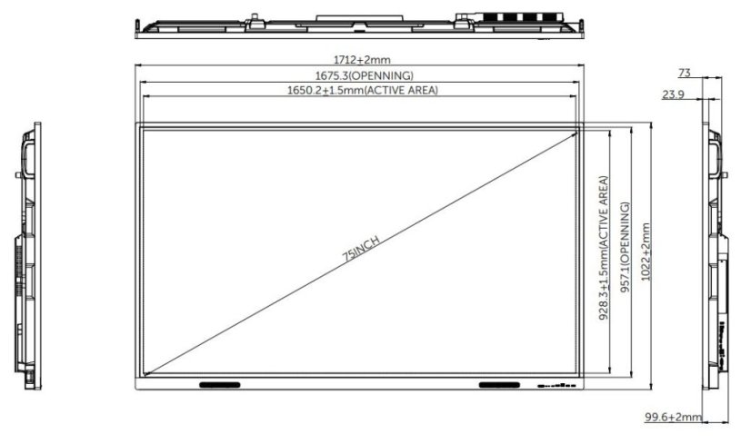 Interaktívny dotykový monitor Avtek TouchScreen 9 Mate G 75"