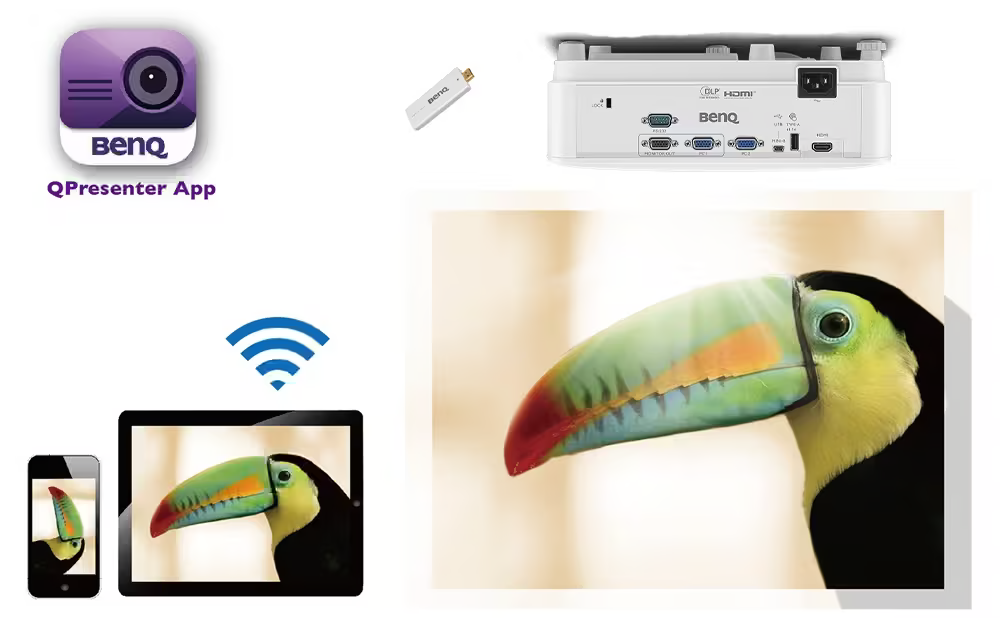 BenQ MX808STH - BYOD a bezdrôtové zdieľanie