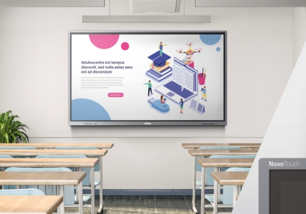 Interaktívny dotykový monitor Vivitek NovoTouch BK86 v zasadacej miestnosti